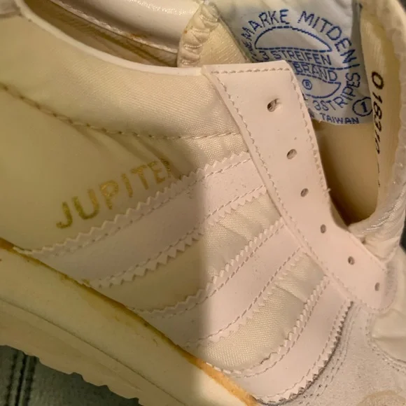 Adidas Off-White  Vintage Jupiter Sneakers with Subtle Blue Details - Picture 7 of 10